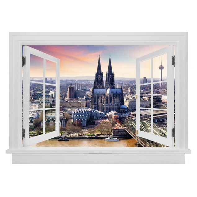 decoraçoes cozinha Open Window Cologne Skyline With Duomo