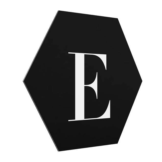 Quadros modernos Letter Serif Black E