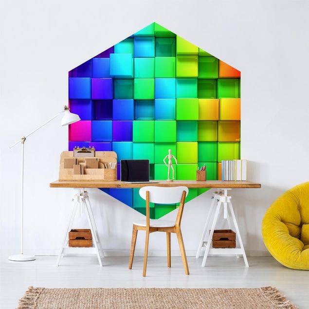 decoração para quartos infantis 3D Cubes