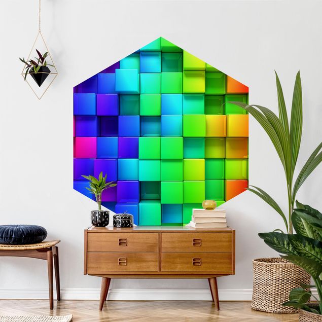 papel de paredes 3d 3D Cubes
