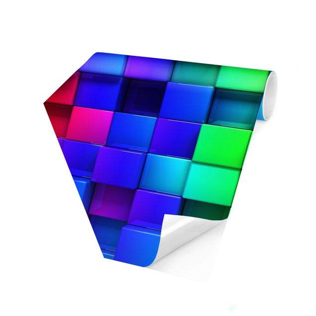 Papel de parede padrões 3D Cubes