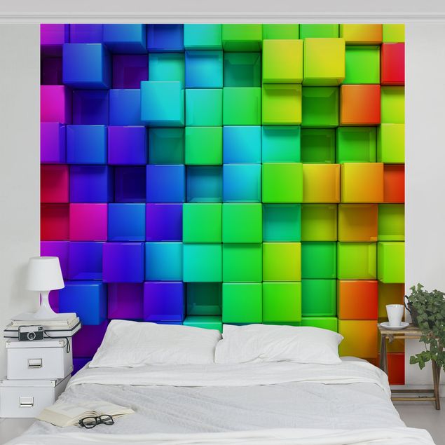 Papel de parede padrões 3D Cubes