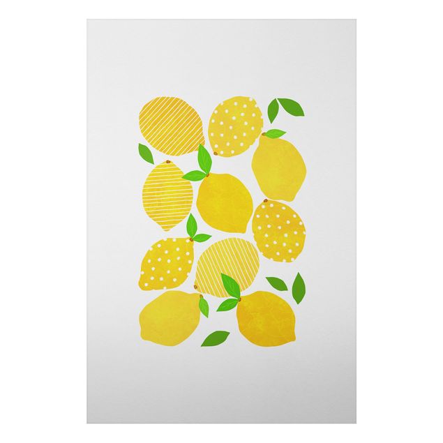 Quadros frutas Lemon With Dots