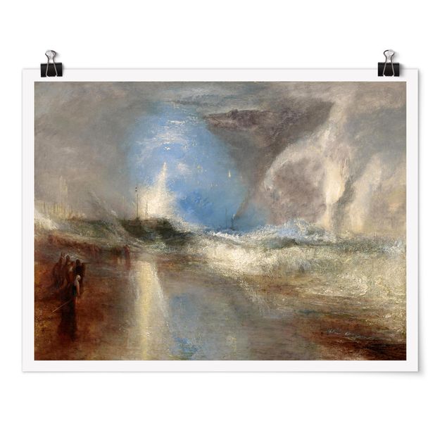 quadros de paisagens William Turner - Rockets And Blue Lights (Close At Hand) To Warn Steamboats Of Shoal Water