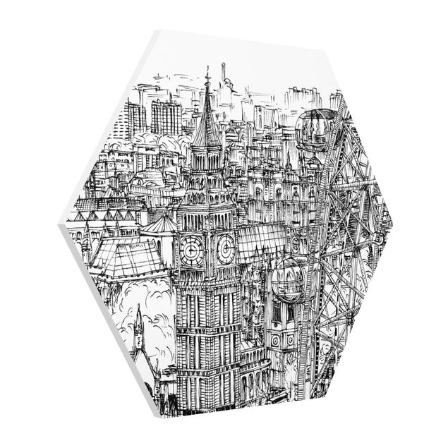 Quadros modernos City Study - London Eye