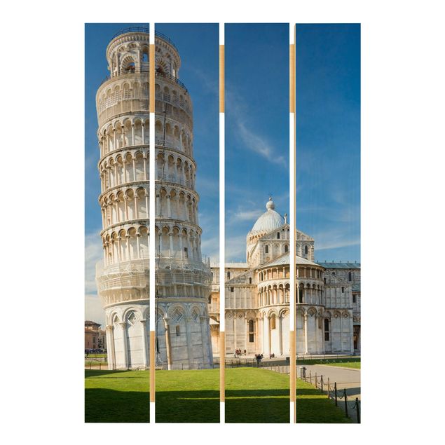 Quadros em madeira The Leaning Tower of Pisa
