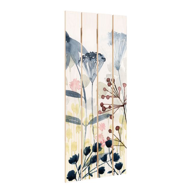 Quadros em madeira Wildflower Watercolour I