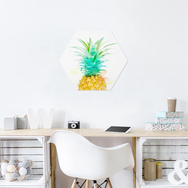 quadros modernos para quarto de casal Pineapple Watercolour