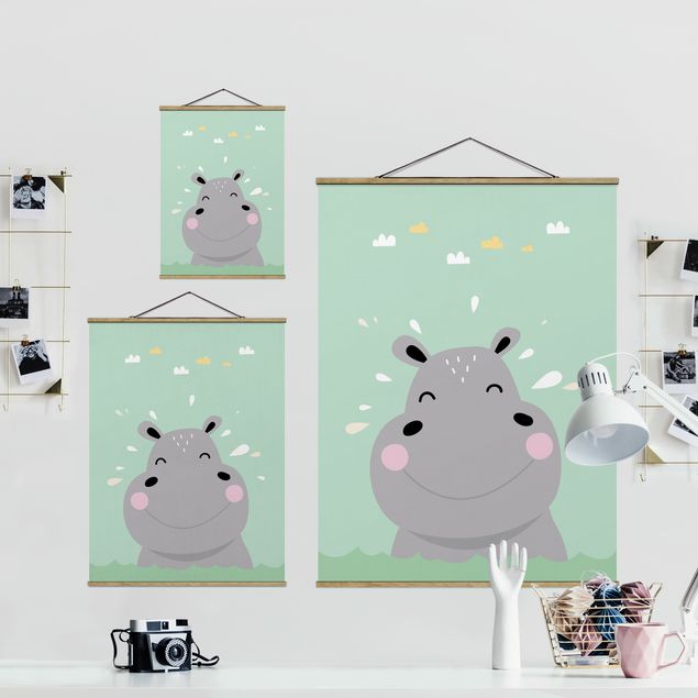 Quadros decorativos The Happiest Hippo