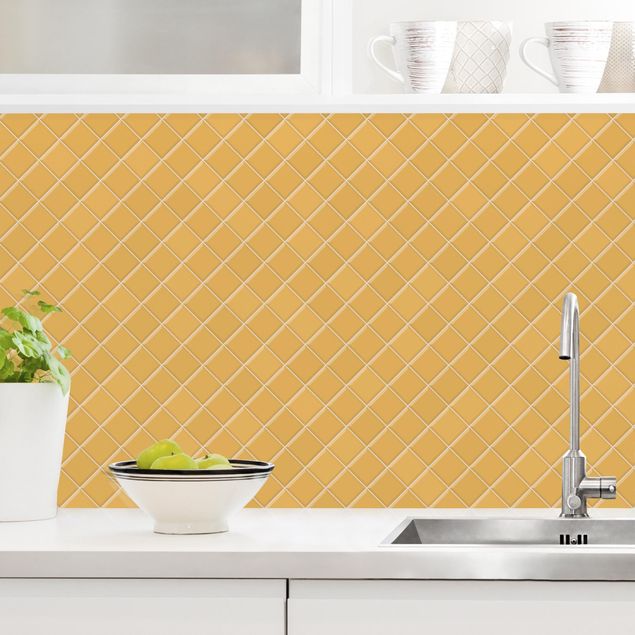 decoraçao para parede de cozinha Mosaic Tiles - Orange