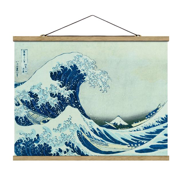 quadros de paisagens Katsushika Hokusai - The Great Wave At Kanagawa