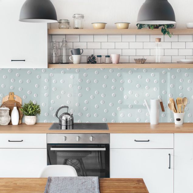 revestimento para cozinha Pattern With Dots And Circles On Bluish Grey