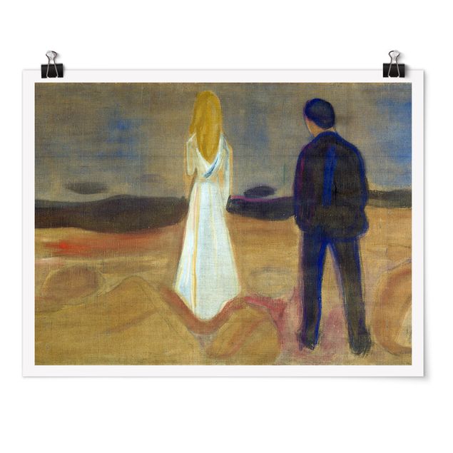 Quadros por movimento artístico Edvard Munch - Two humans. The Lonely (Reinhardt-Fries)