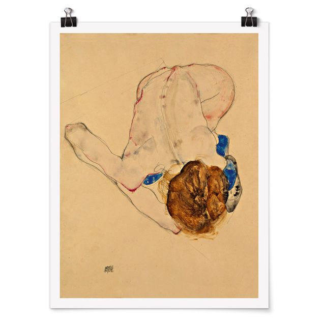 Posters quadros famosos Egon Schiele - Forward Flexed Act