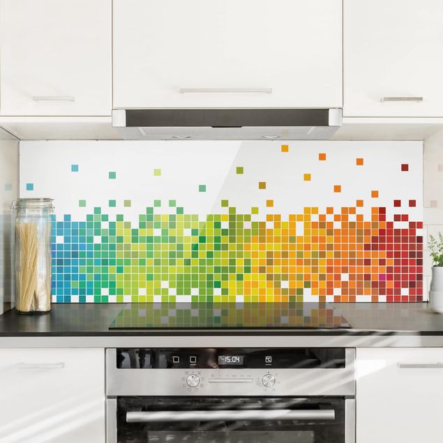 decoraçao cozinha Pixel Rainbow