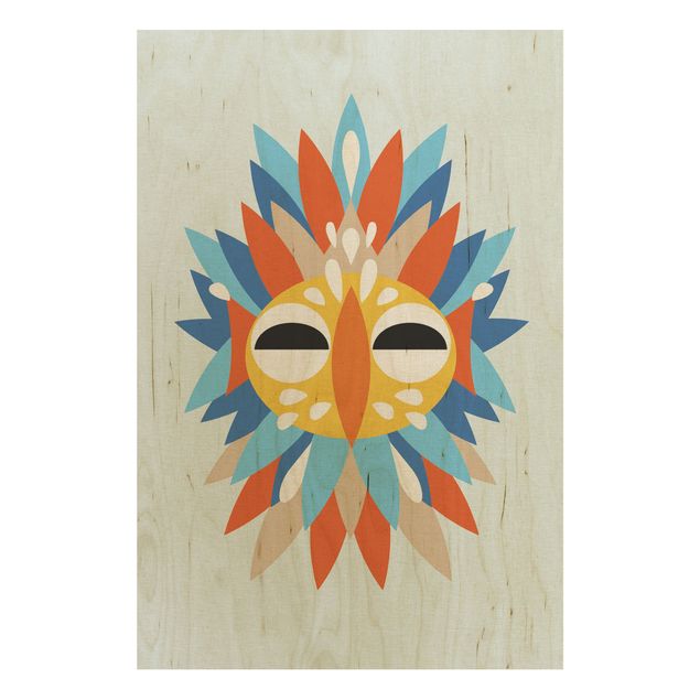 Quadros de muah Collage Ethnic Mask - Parrot