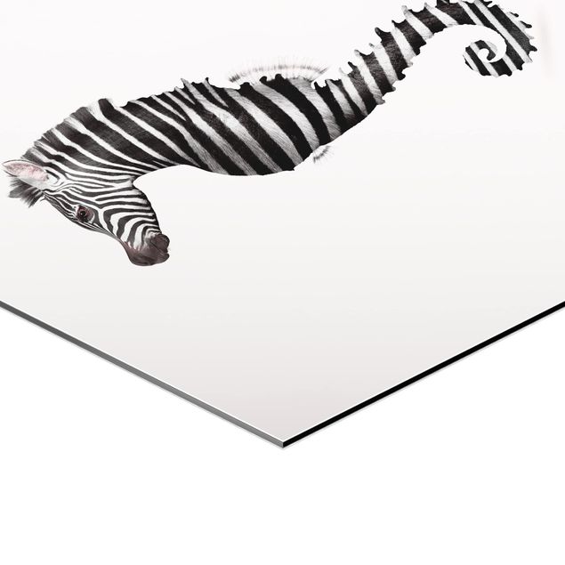 Quadros animais Seahorse With Zebra Stripes
