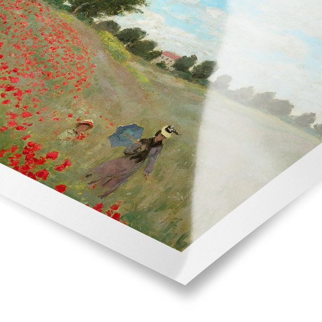 Posters quadros famosos Claude Monet - Poppy Field Near Argenteuil