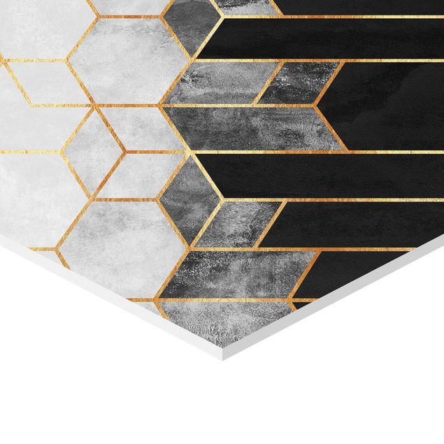 Quadros pretos Golden Geometry Watercolour Set