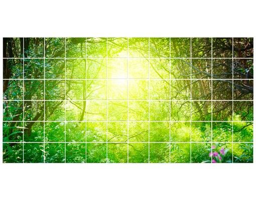 Películas para azulejos em verde Magical Forest