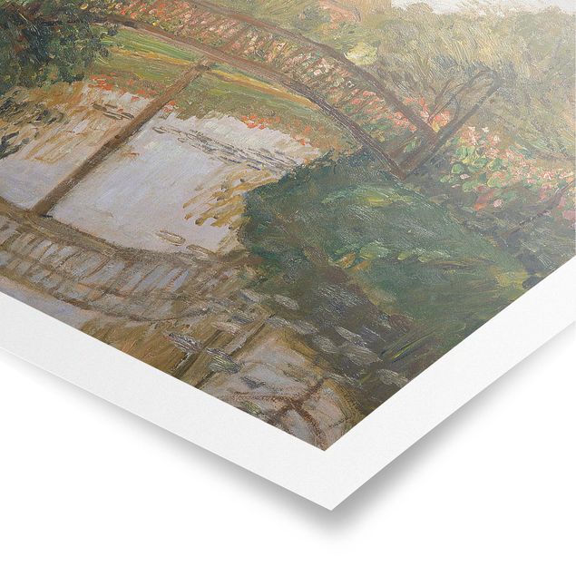 Posters quadros famosos Otto Modersohn - Farm Garden with Bridge