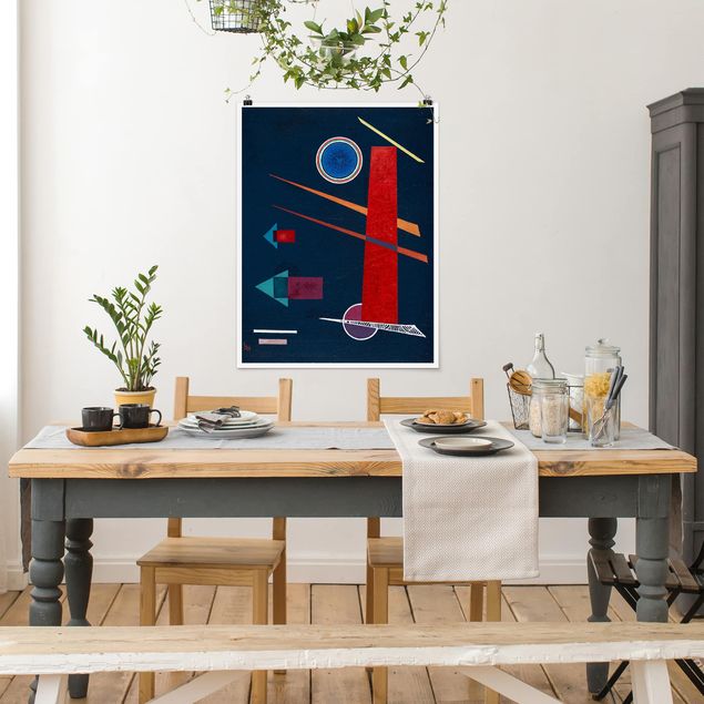 Quadros por movimento artístico Wassily Kandinsky - Powerful Red