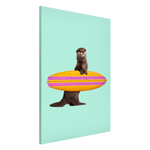 decoração para quartos infantis Otter With Surfboard