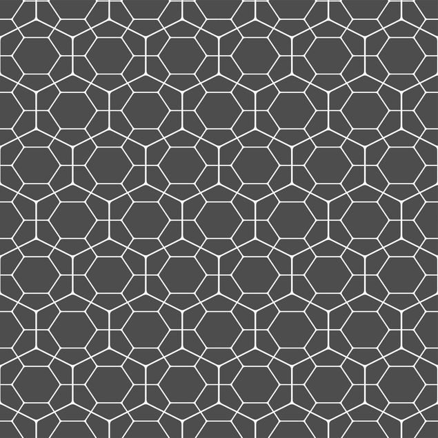 Películas autocolantes Anthracite Geometric Diamond Honeycomb Pattern