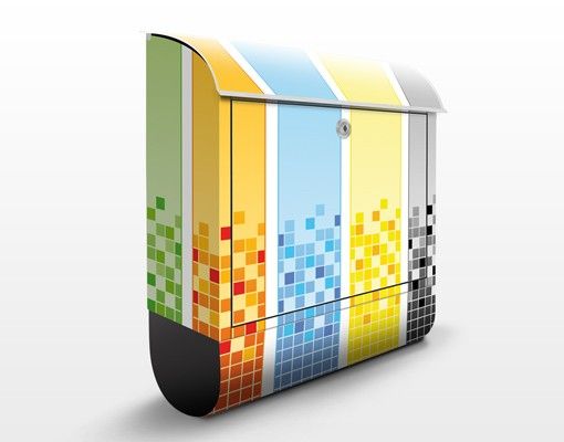 Caixas de correio multicoloridas Pixel Mix