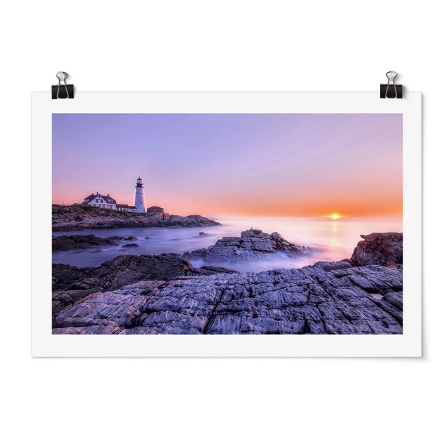 quadro decorativo mar Lighthouse In The Morning