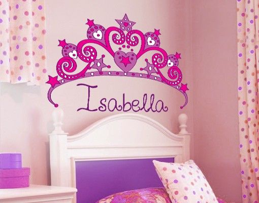 Decoração para quarto infantil No.RY21 Customised text Princess Crown