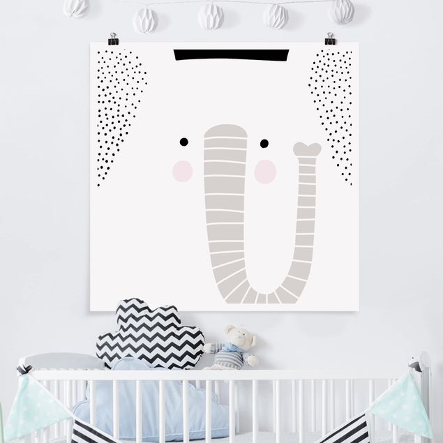 decoração para quartos infantis Zoo With Patterns - Elephant