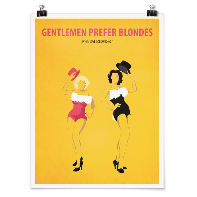 Quadros retratos Film Poster Gentlemen Prefer Blondes