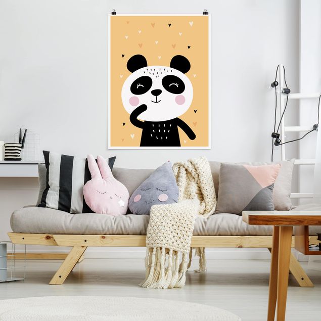 Posters animais The Happiest Panda
