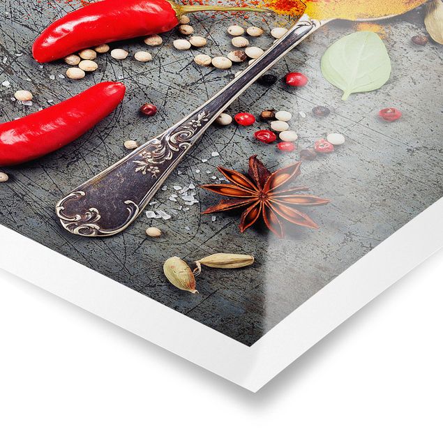 poster decoração Spoon With Spices
