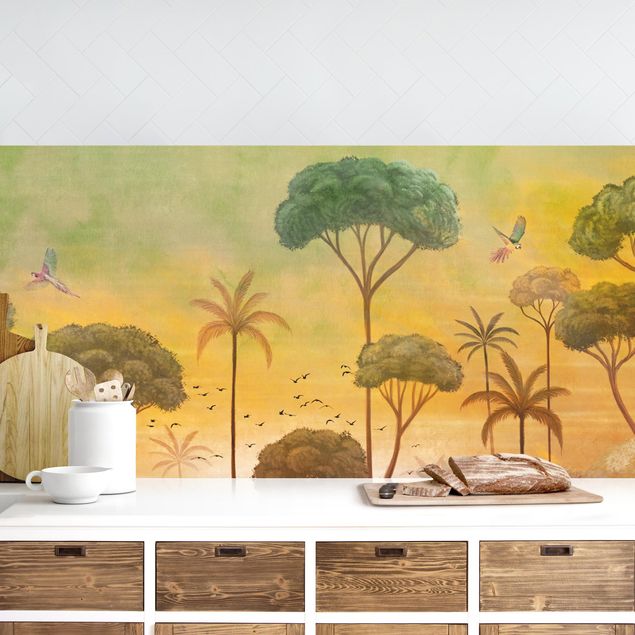 decoraçao para parede de cozinha Tropical Sunrise
