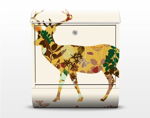 caixas de correio Floral Deer