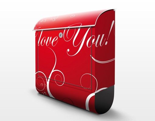 caixa de correio para muro I Love You!