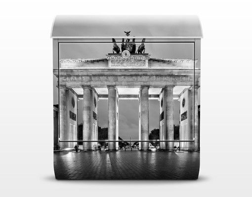 caixa de correio cinza Illuminated Brandenburg Gate II