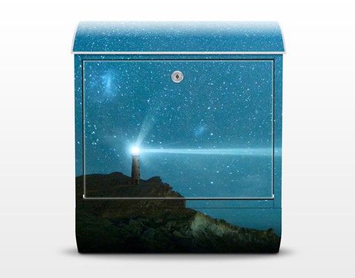 Caixas de correio em azul Lighthouse