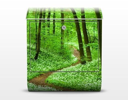 caixa correio verde Romantic Forest Track