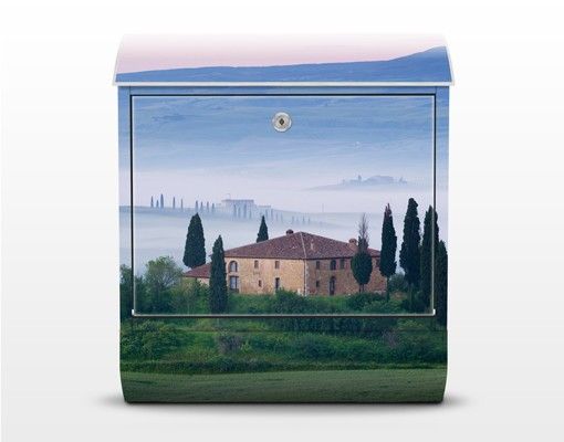 caixa correio verde Sunrise In Tuscany