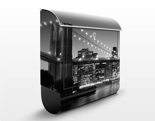 Caixas de correio em preto e branco Brooklyn Bridge in New York II
