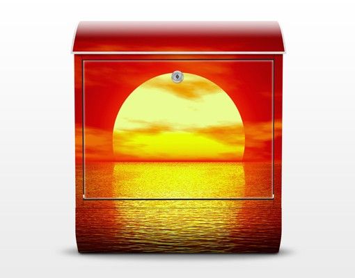 caixa de correio vermelha Fantastic Sunset