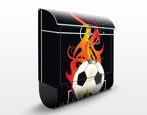Caixas de correio em preto Football on Fire