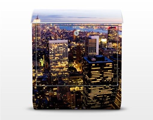 Caixas de correio New York Skyline At Night