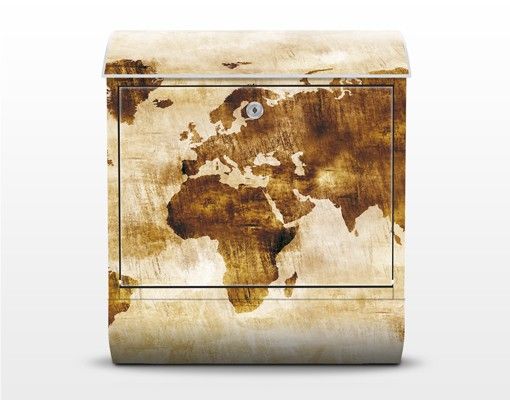 Caixas de correio em marrom No.CG75 Map Of The World