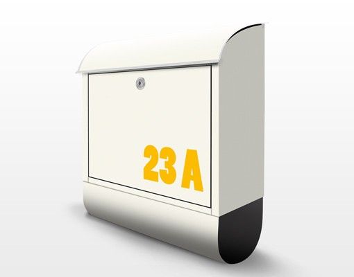 Caixas de correio em bege no.JS316 Customised text Yellow To Beige 39x46x13cm
