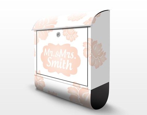 Caixas de correio em rosa no.JS318 Customised text Pink Blossoms 39x46x13cm