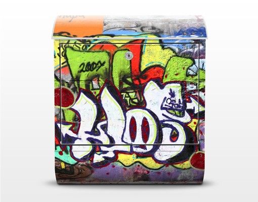 Caixas de correio multicoloridas Graffiti